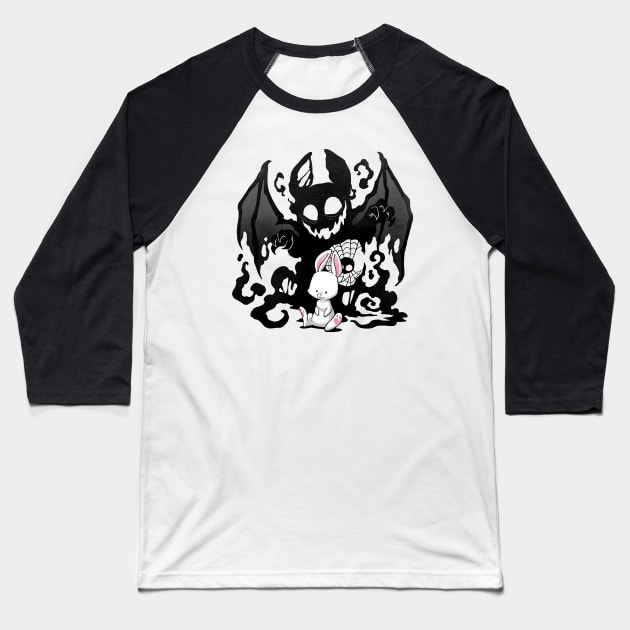 Beast Bunny Baseball T-Shirt by Dooomcat